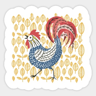 Chicken Rooster Pattern Sticker